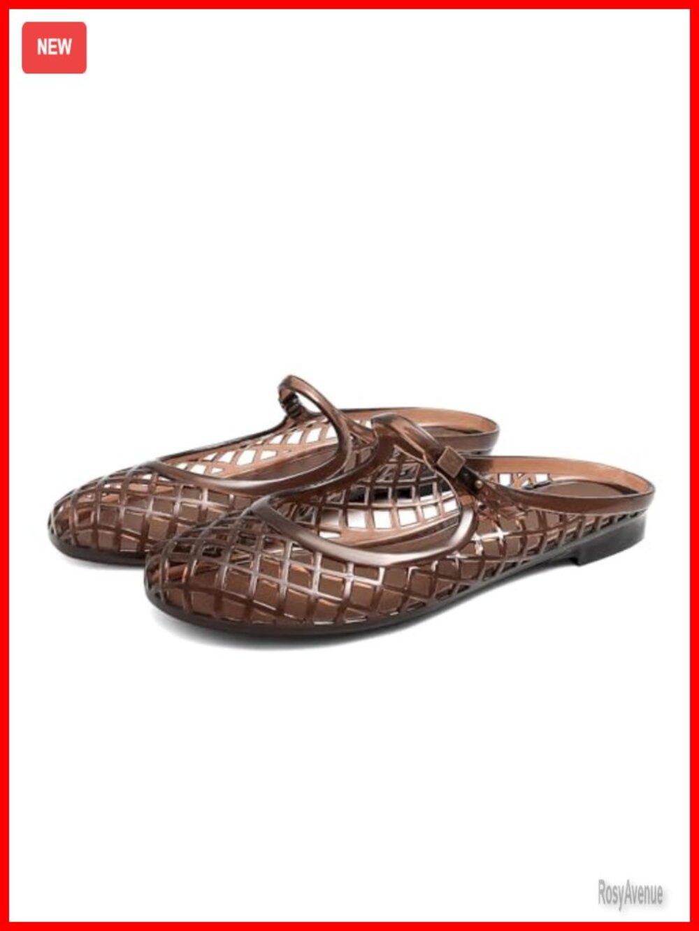 Jelly Shoes Women Clear Sandals Mary Jane Mules Open Toe Slides Cute Summer
